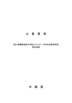 公 募 要 領 沖 縄 県