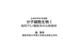 分子細胞生物  I