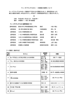 一次審査結果の公表