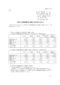 平成28年11月11日 各 位 会 社 名 株式会社 コ ナ カ 代表者名 取締役