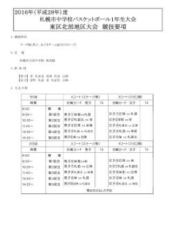 東区北部地区大会 競技要項