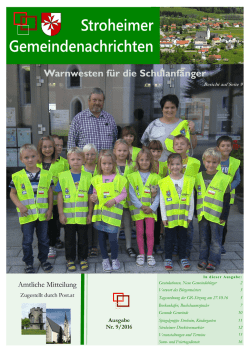 Warnwesten für die Schulanfänger