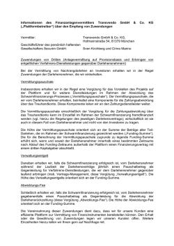 Informationen &uuml;ber Zuwendungen