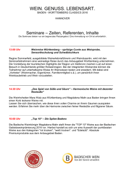 Seminarprogramm - Baden
