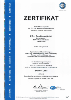 DIN 9001 Zertifikat 2015