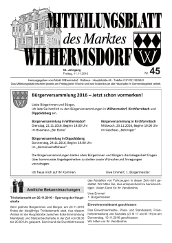 Mitteilungsblatt KW 45 2016