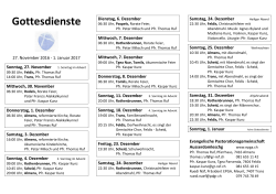 Gottesdienste - Evangelische Pastorationsgemeinschaft