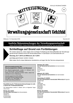KW 46-2016 - Verwaltungsgemeinschaft Uehlfeld