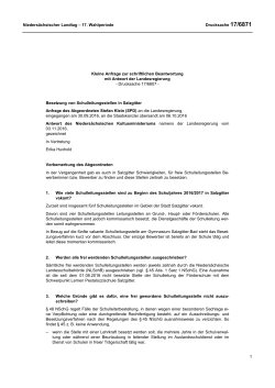 Drucksachen allgemein - Nieders&auml;chsischer Landtag