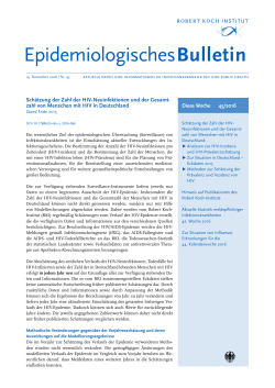 Epidemiologisches Bulletin 45/2016