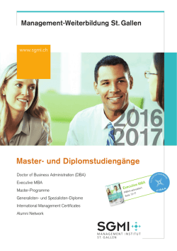 Master- und Diplomstudiengänge 2016-2017
