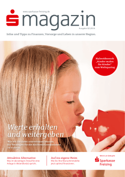 Das s-magazin Ihrer Sparkasse Infos und Tipps zu Finanzen