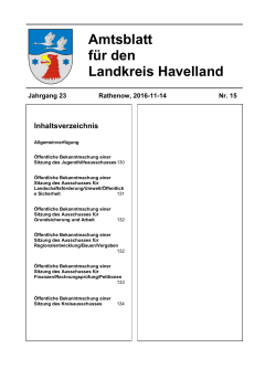 Amtsblatt für den Landkreis Havelland