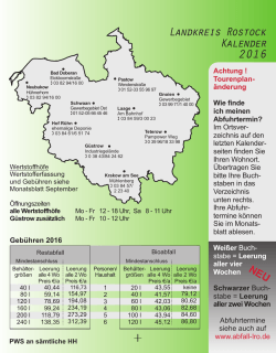 Kalender Landkreis Rostock 2016
