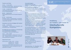 Interkulturelle Kompetenz 2 0 1 6
