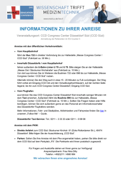 informationen zu ihrer anreise