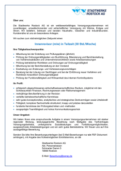 Innenrevisor (m/w) in Teilzeit (30 Std./Woche)