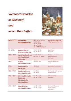 Weihnachtsmärkte in Wunstorf und den Ortschaften 2016.docx