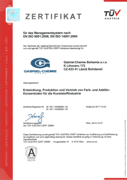 zertifikat iq`. - Gabriel Chemie