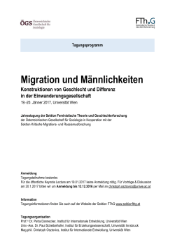 Migration und Männlichkeiten - Sektion feministische Theorie und