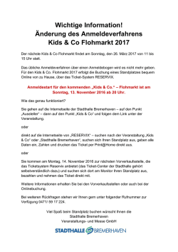 Informationen zum Anmeldeverfahren