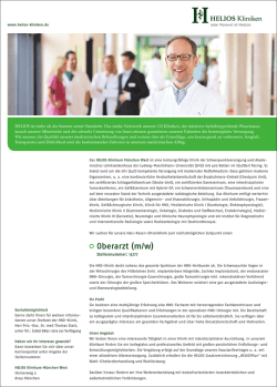 Oberarzt (m/w)