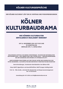 DAS NEUE - Kölner Kulturrat