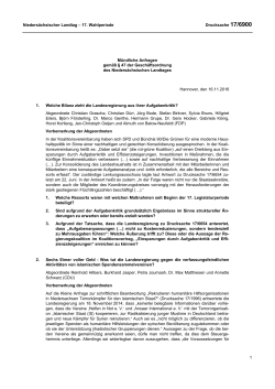 Drucksachen allgemein - Nieders&auml;chsischer Landtag