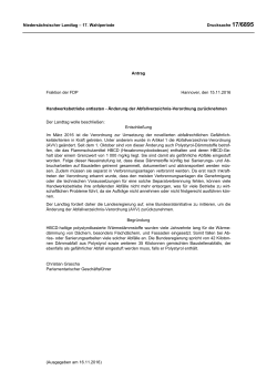 Drucksachen allgemein - Nieders&auml;chsischer Landtag