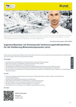 Ingenieur/Bachelor mit Schwerpunkt