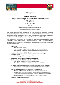 Heimat geben &ndash; Junge Fl&uuml;chtlinge in Schul