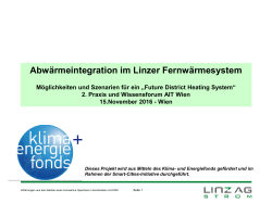Abwärmeintegration im Linzer Fernwärmesystem