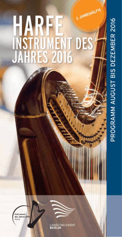 Harfe / Instrument des Jahres 2016