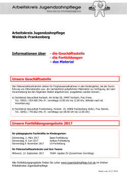 Materialliste Waldeck 2015 - Landesarbeitsgemeinschaft