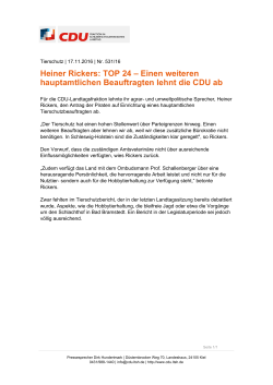 Heiner Rickers: TOP 24 &ndash; Einen weiteren