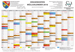 DRASENHOFEN M&Uuml;LLKALENDER 2016