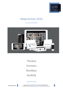 HSH-Bildpreisliste-2016 ThinKnx (Stand 13.11.2016)