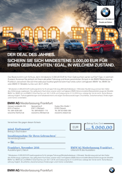 Zum Angebotsflyer - BMW Niederlassung Frankfurt