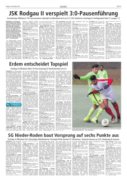 JSK Rodgau II verspielt 3:0