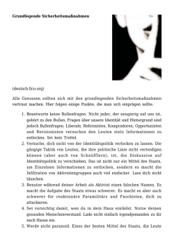 Grundlegende Sicherheitsma&szlig;nahmen