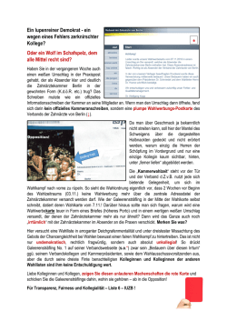 Ein lupenreiner Demokrat