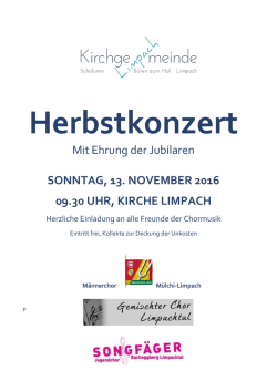 Herbstkonzert. - M&auml;nnerchor M&uuml;lchi