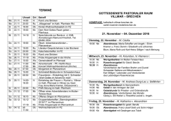 Gottesdienste PA 21.November-04.Dezember 2016