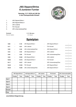 Spielplan - JSG Dipperz/Dirlos