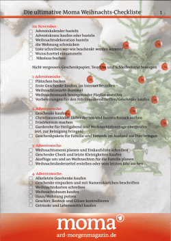 Die Weihnachtscheckliste zum