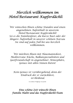 Herzlich willkommen im Hotel