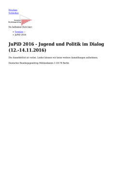 JuPiD 2016 - Deutscher Bundesjugendring