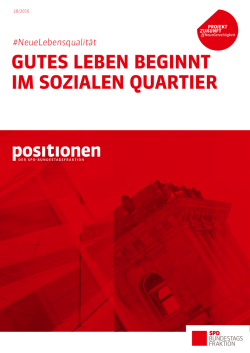 gutes leben beginnt im sozialen quartier - SPD