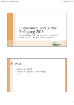 Die Ergebnisse der Bürgerbefragung im Überblick