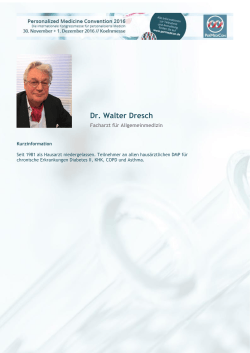Dr. Walter Dresch